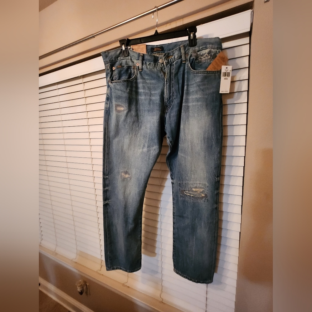 $125 Polo Ralph Lauren Men's Hampton Relaxed Straight Jeans. 36x32 NWT!!!